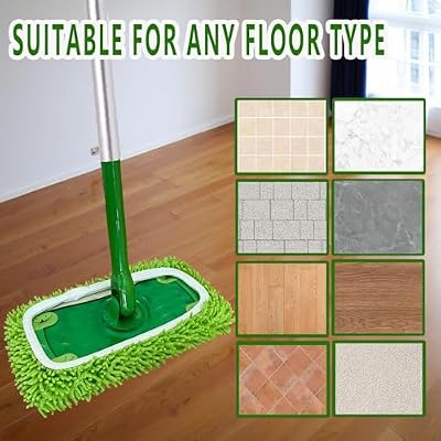 Reusable Microfiber Mop Pads for Swiffer Sweeper - Wet & Dry Cleaning Cloths - Mop Head Replacement Washable Refills for Household Floors