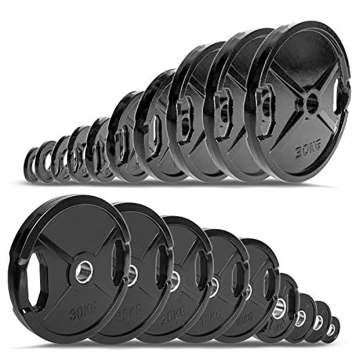 C.P. Sports Olympiascheiben als Paar – GUSS – 0,5 KG – Hantelscheiben/Gewichte/Weight Plates 50mm aus Gusseisen mit Grifflöchern – für Gewichtheben und Kraftsport