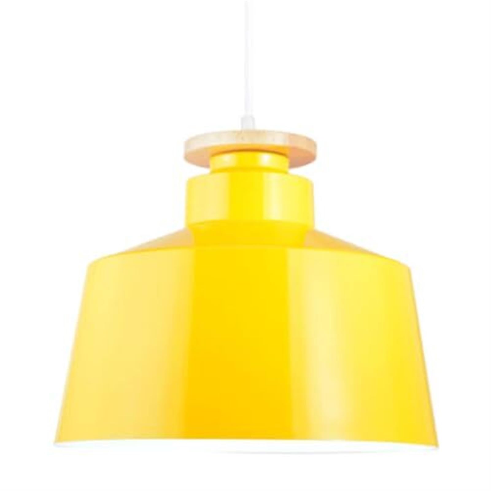 HXYSXHJUO Nordic Style Metal Pendant Light with Colorful Lampshade - E27 Single-Head Flush Mount Chandelier for Balcony and Aisle(Yellow)