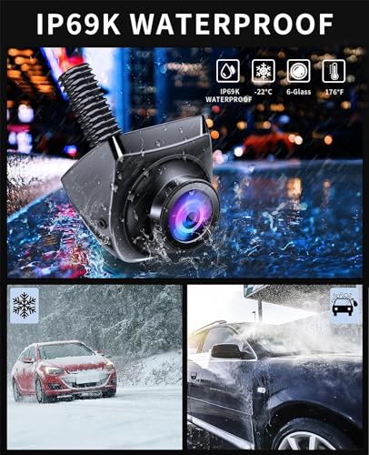 B-Qtech Vehicle Backup Camera and Monitor System Rear View Reverse Camera Waterproof Night Vision with Guide Lines and 4.3" LCD 1080P Display for Car SUV Van