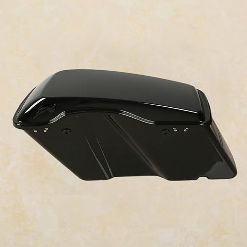 Miniatura 4 de Green-L Alforjas rígidas de color negro vívido con pestillo negro para Harley Touring Road King Street Glide Electra Ultra Classic 2014-2024