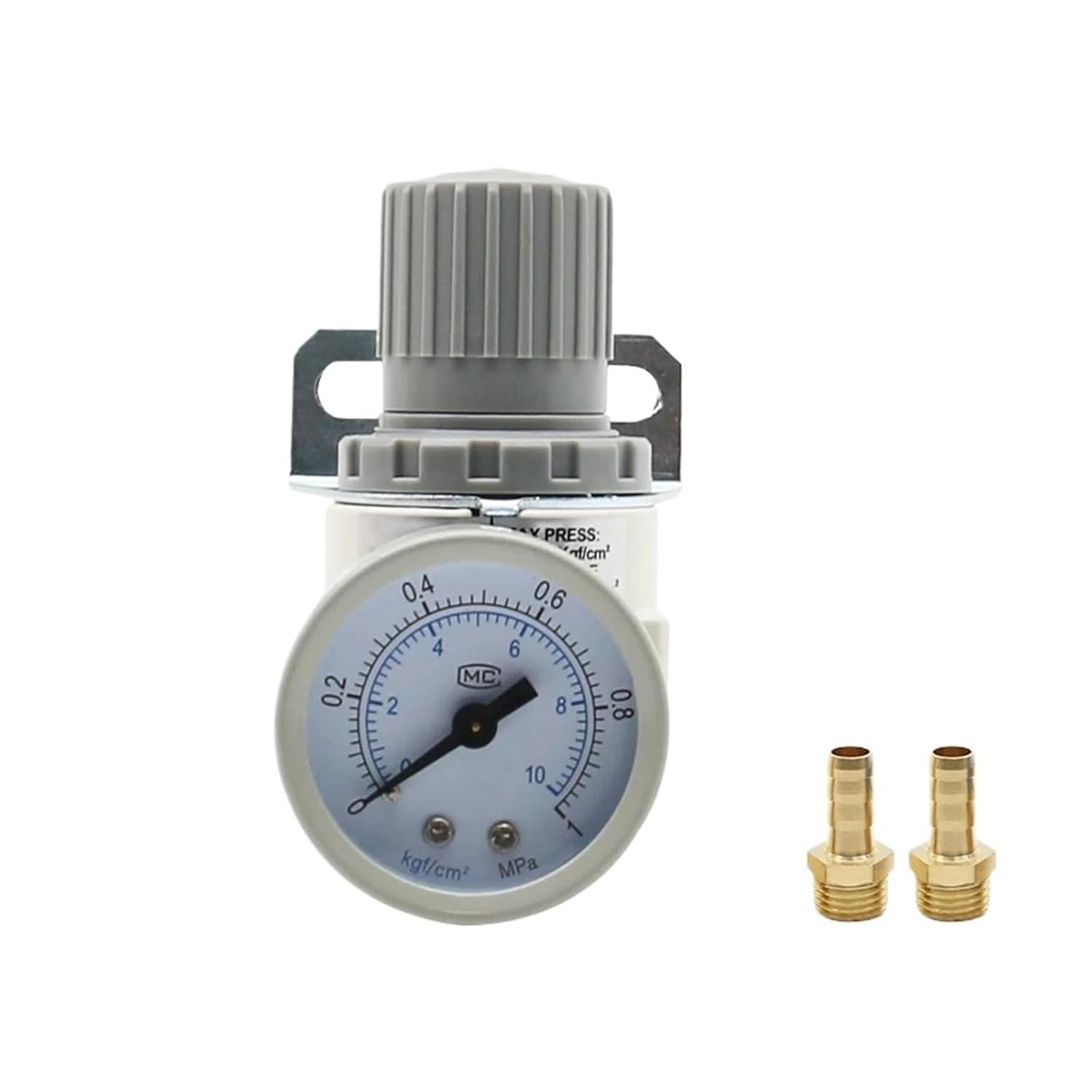 AR2000 1/4 inch air Pressure Regulator Control Compressor Pump Gas Conditioning Treatment Device with Pressure Gauge Adjustable(AR2000-PC 8mm)