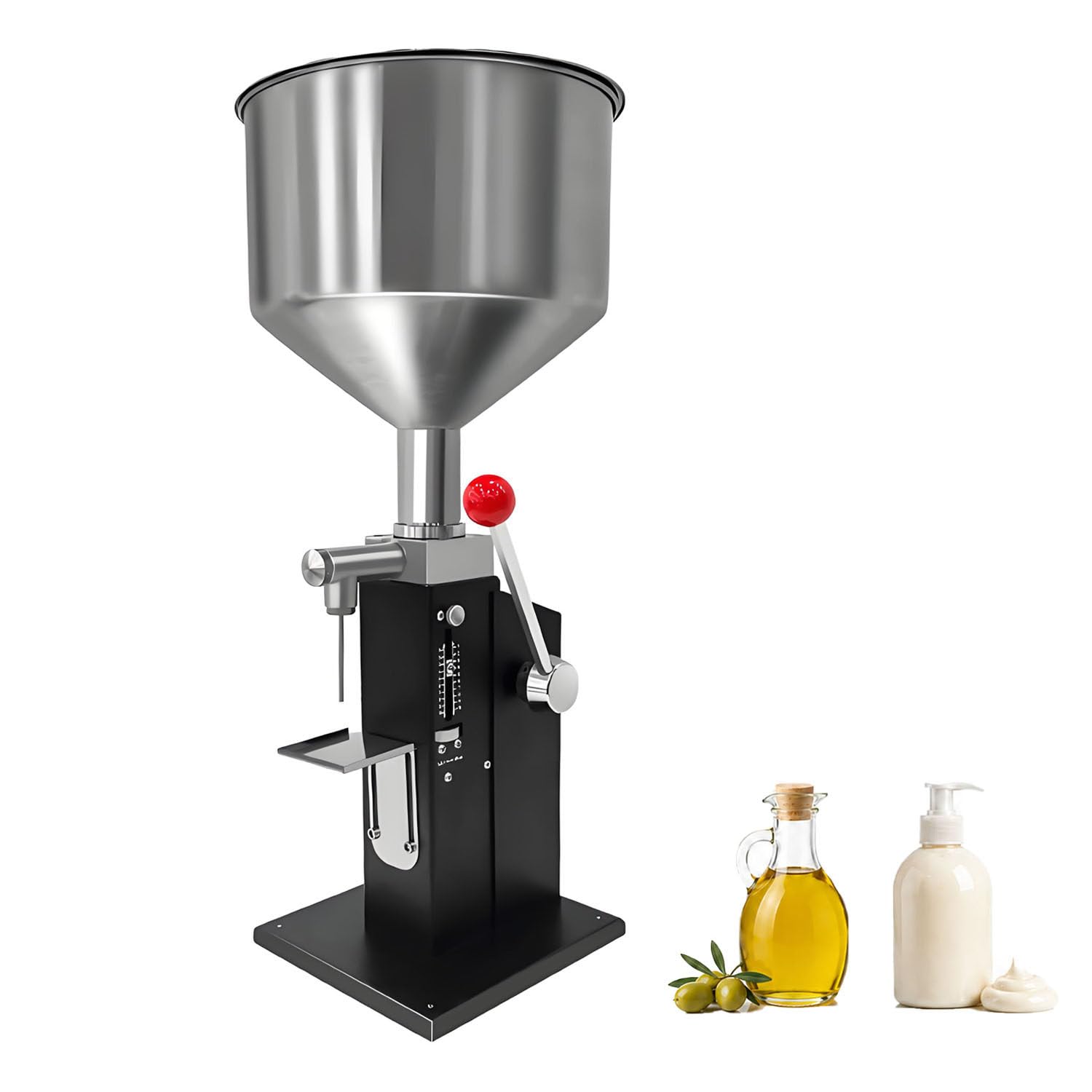 Llenadora Manual Inoxidable 0,34-3,38 FL oz líquidos pastas | Tolva de 10 litros con sistema antigoteo, ideal para miel, crema, salsas, cosméticos y alimentos