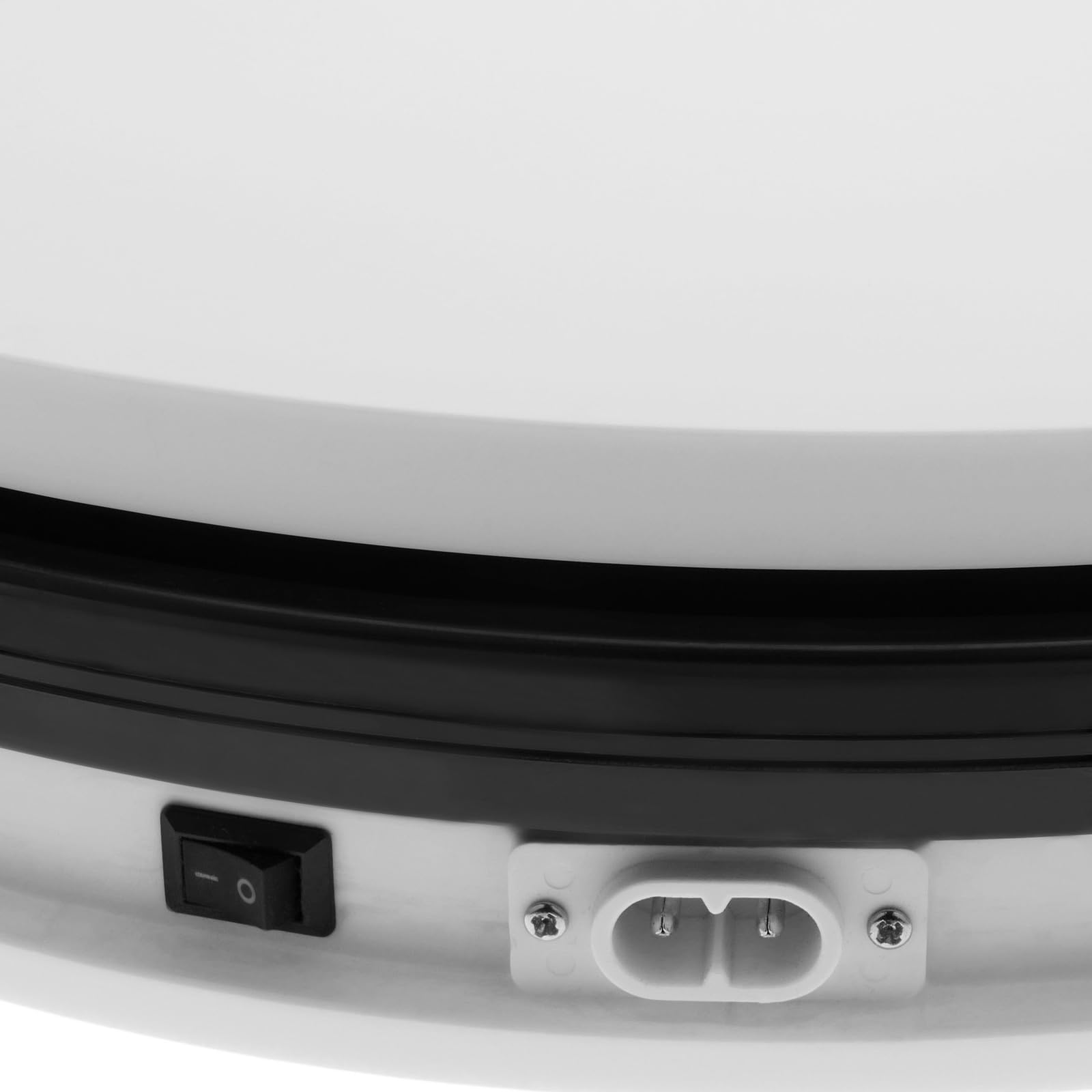 PrimeMatik - Base giratoria eléctrica de 35 cm. Plataforma Rotatoria de Color Blanco