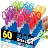Scissors All Purpose---60 pack scissors for school in 6 different colors, enough for your daily use, scissors bulk pack will bring you more convenience when doing the DIY crafts. Soft Grip Handles---Soft grip handles for comfortable use, can be used ...
