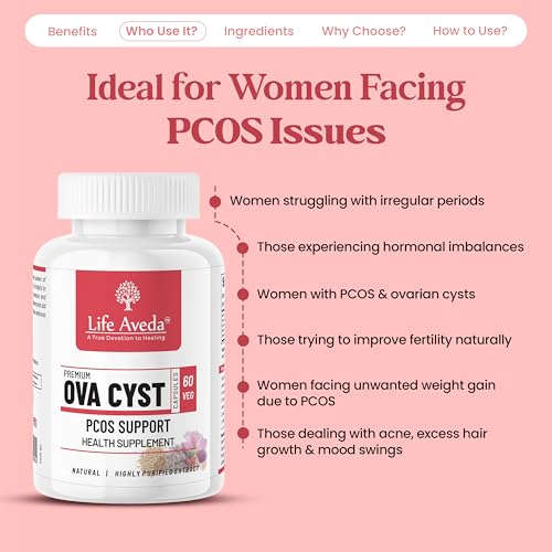 Image of Life Aveda PCOD & PCOS Ayurvedic Medicine For Women Girl Female | Ova Cyst Supplement Helps & Support Healthy Hormonal Balance & Menstrual Regulation | Healthy OvulationEgg Quality| Relief From Delayed Irregular Periods - 60 Veg Capsules