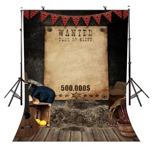 Fondo decorativo vaquero 7x10ft para fotografía miniatura 1