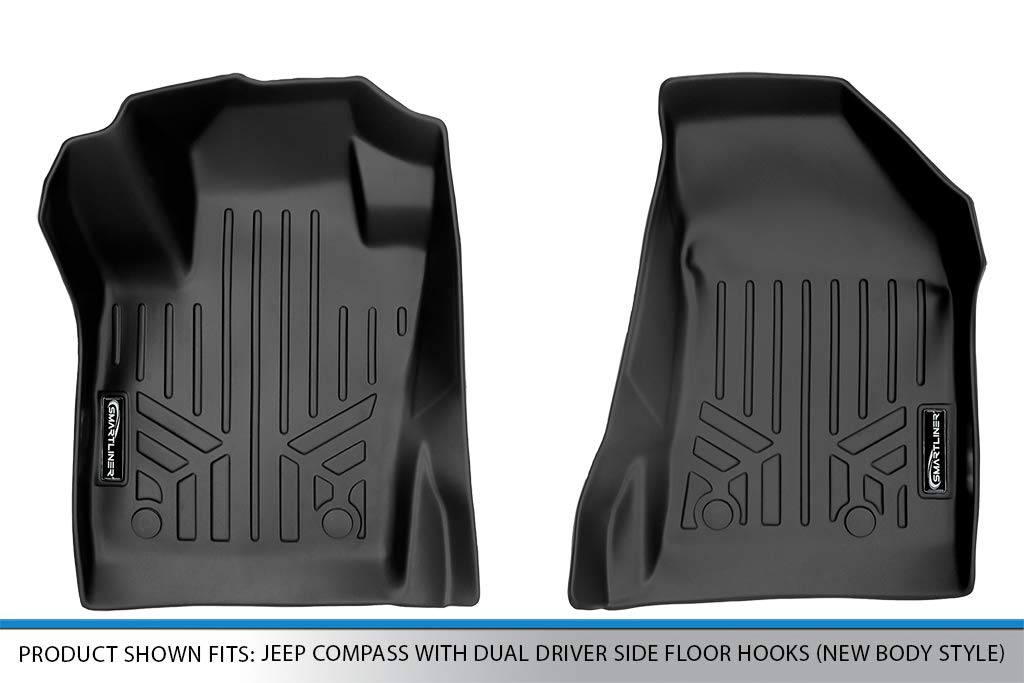 SMARTLINER Floor Mats 2nd Row Liner Black Compatible With 2020-2024 Buick Encore GX