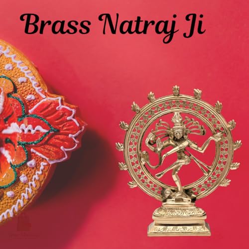 Image of Brass Natraj Statue | Lord Shiva Dancing Natraj Idol | Traditional Sculpture for Home Decor | Vastu & Feng Shui | Nataraj Murti Showpiece | 21cm Approx