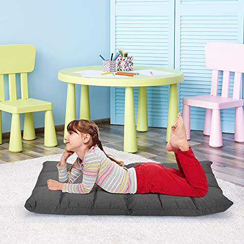 Giantex Floor Sofa Chair Video Gaming Chair With 14 Adjustable Position, Padded Back Support Floor Cushioned Seat, Folding Lazy Chair For Meditation, Reading, Watching, Living Room Recliner(Grey) #TOP6