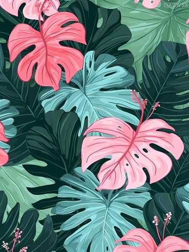 Kit de peinture diamant 5D tropical rose : le cadeau idéal pour amateur de loisir créatif