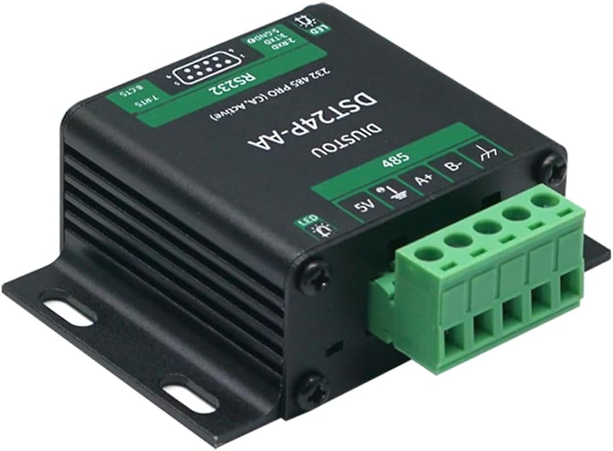 SP3232 SP3485 Chip RS232 to RS485 Serial Module Isolated Converter 2Mbps High Speed Aluminum Housing DB9 Interface to Terminal