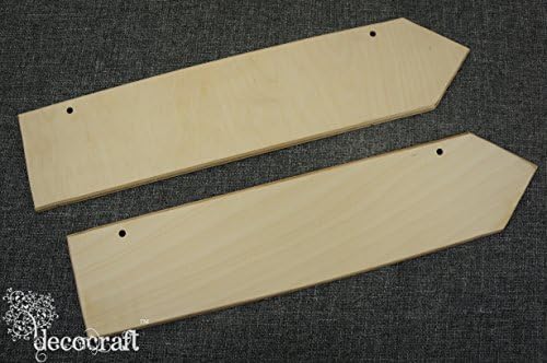 Decocraft 5X WOODEN LARGE ARROWS (WX80) SHAPES SIGN PLAQUE TAGS BLANK CRAFT DECORATION