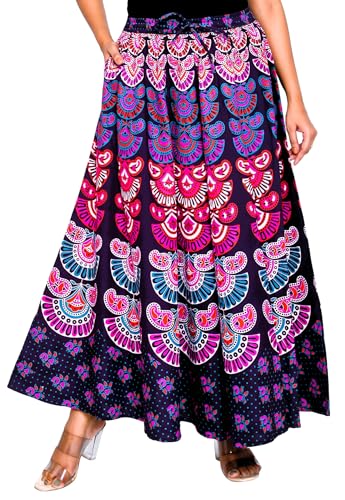 Image of Premium Cotton Skirt for Women with Pocket, Free Size