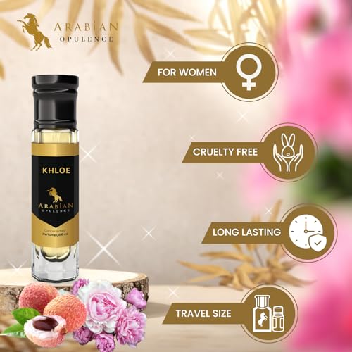 Arabian Opulence FR64 KHLOE Roll-on Perfume Oil | Concentrated Fragrance Body Oil | Long Lasting Oil Based Perfume for Women | Travel Size Alcohol-Free Soft Perfume Oil Bottle (6ml) - Image 8