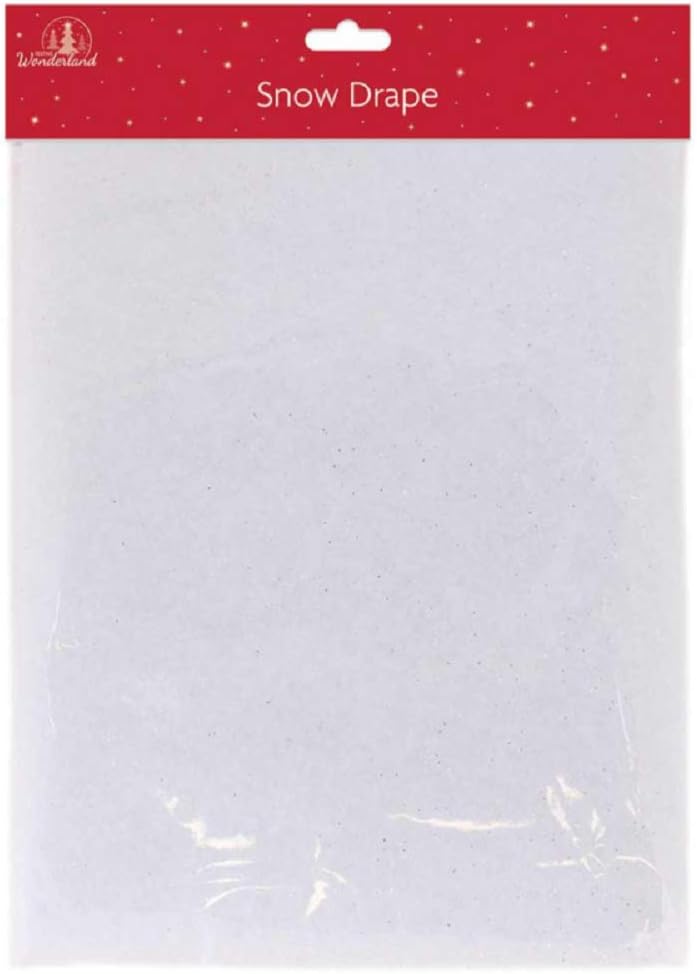 Tallon Christmas - Snow Blanket, Snow Drape with Silver Glitter, 91 x 114 cm