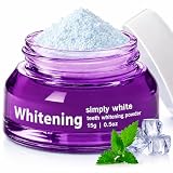 Purple Teeth Whitening Powder, Color Correcting Tooth Powder for Yellow Tone Appearance, Breath Freshening...