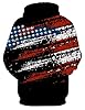 Yasswete Unisex Men's and Women's Novelty Hoodies 3D Fashion Digital Print Pullover Hooded Sweatshirts with Pockets, Black-yq82 Flag, S #2