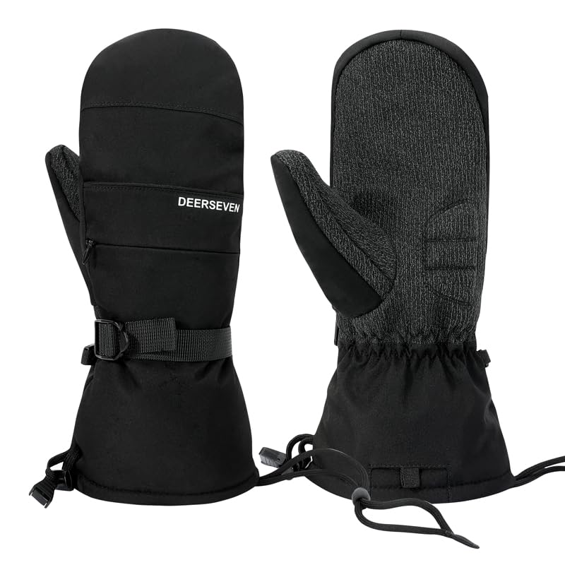 Harssidanzar Gants Snowboard Hiver Hommes Coupe-Vent imperméables KM061EU