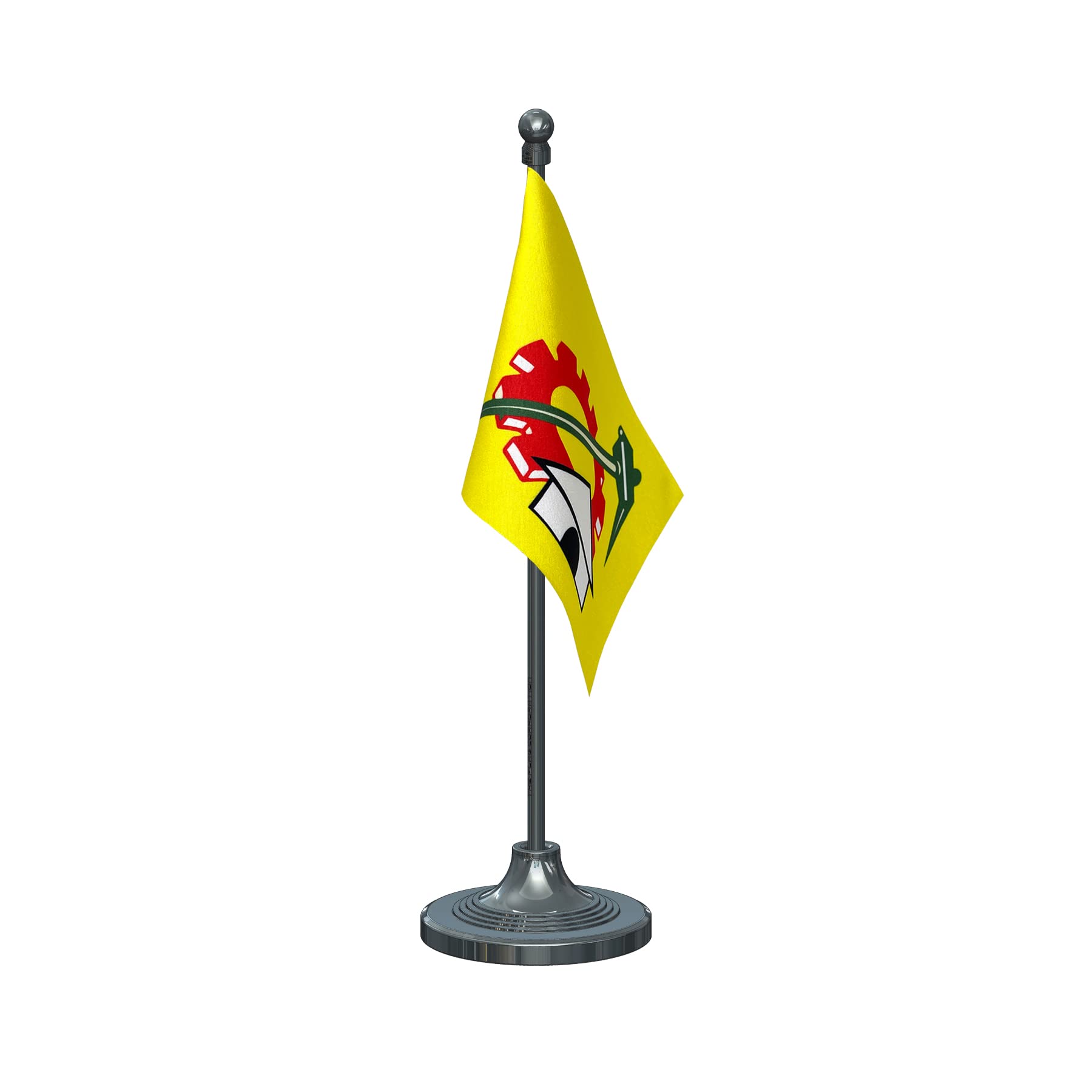 The Flag Corporation TDP Telugu Desam Party Desk Flag 4in x 6in With A Plastic Gunmetal Black Base (B09RSKDT5T) Amazon Price History, Amazon Price Tracker