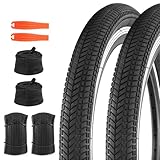 2-Set Faltbar 16 Zoll Fahrradreifen 16x2.125 Fahrradmantel mit 2-Pack Schlauch 57-254 Bike Tires Fuer 16Zoll MTB/BMX