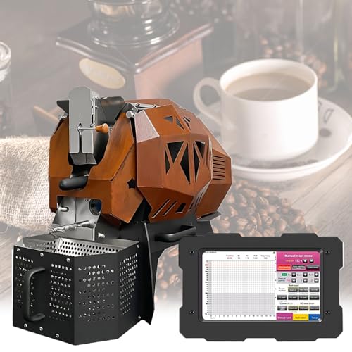 JOSBY 1600W Industria Coffee Roaster Machine, Household Roasting Machine with Temperature Curve&Bluetooth, Independent Cooling System&7-inch Touch Screen, 6-12 Min Coffee Bean Roaster, for Commercial