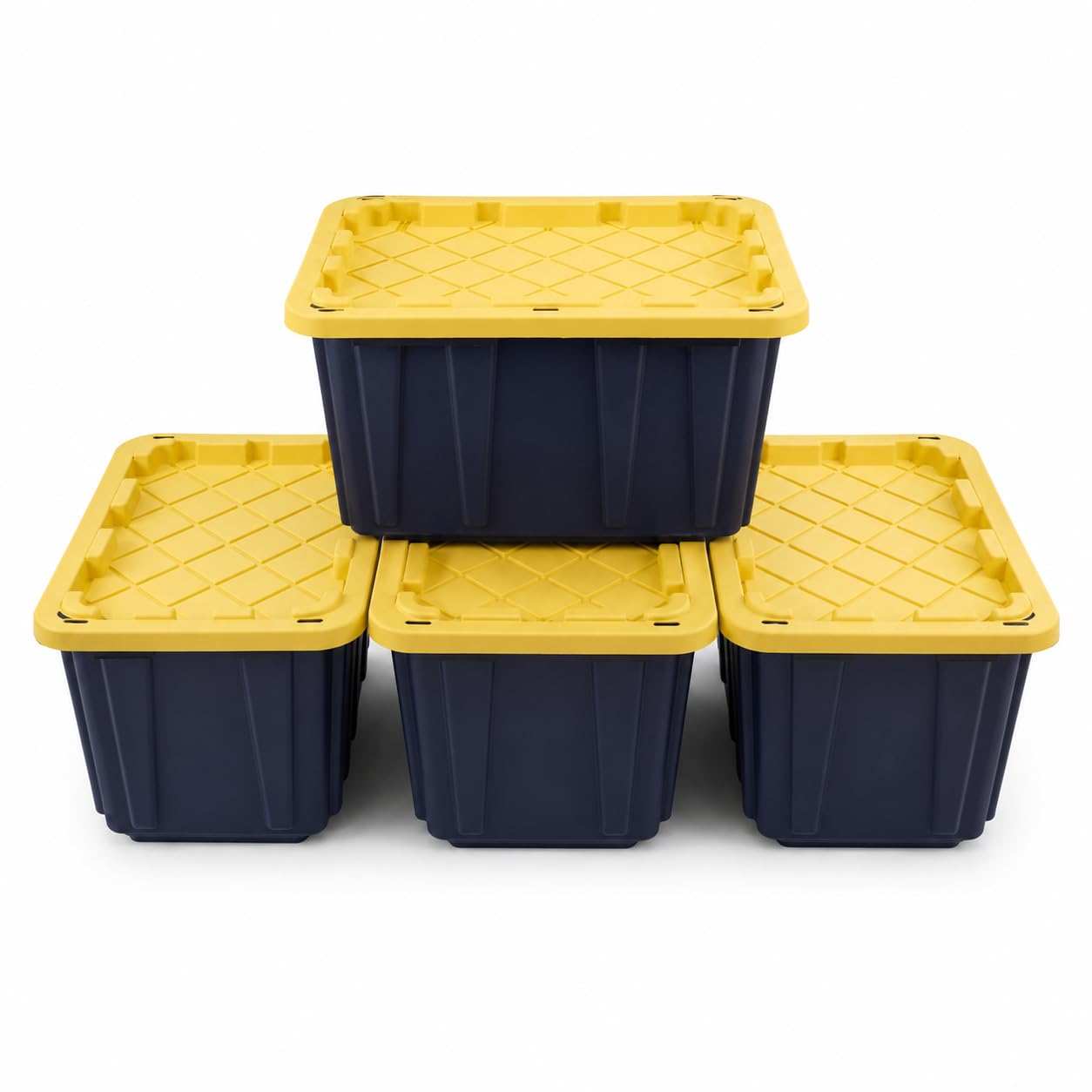 CNEIESD 17 Gallon Storage Totes with Lock Holes