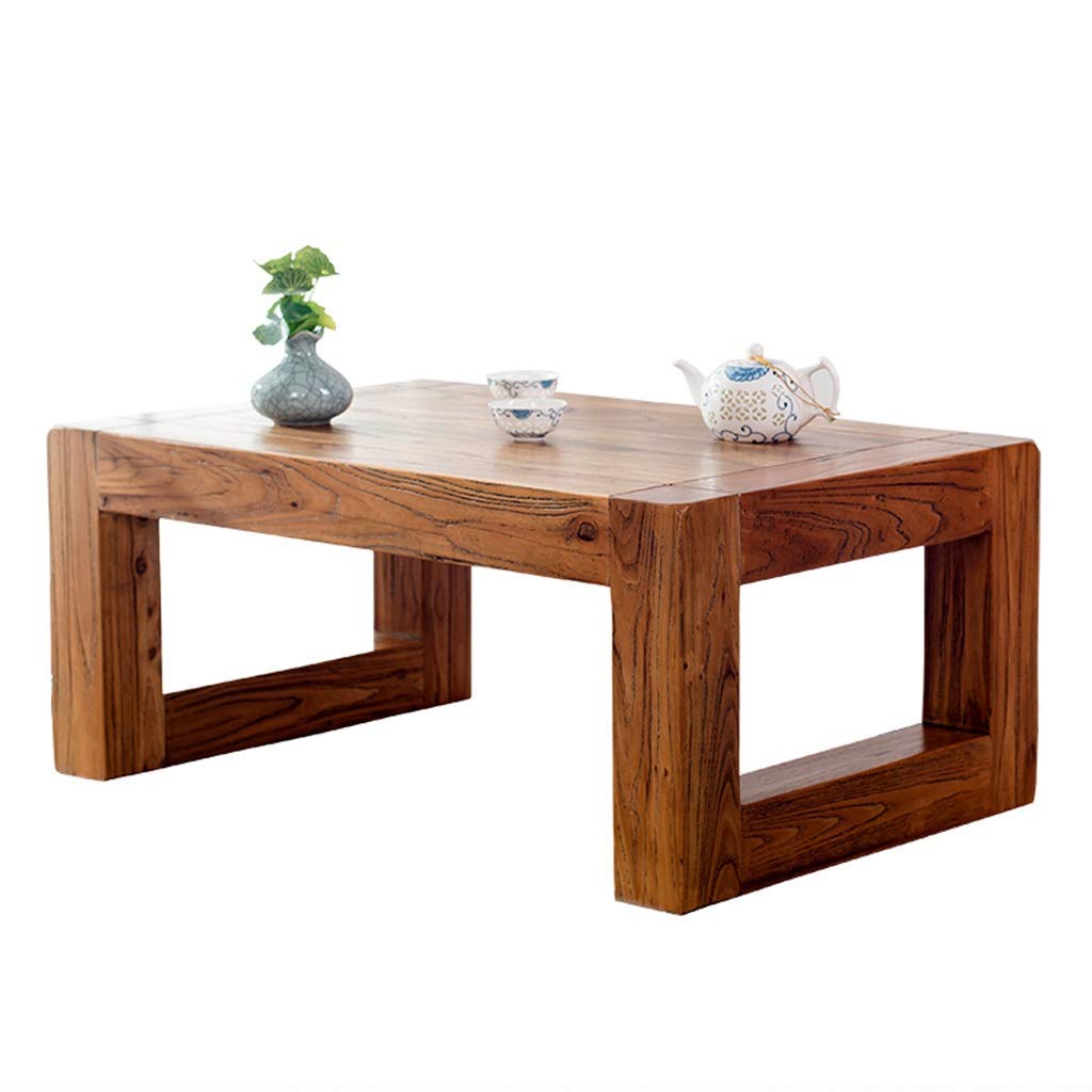 Mesa de té japonesa en madera maciza noble con acabado artesanal zen