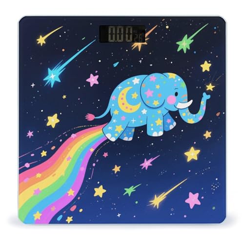 Báscula digital Colorful Elephant para baño 400 lb miniatura 1