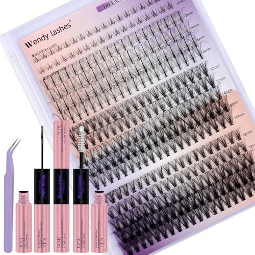 Kit De Pestañas Postizas Naturales Con 4 Estilos,20D+30D+7D Y Inferior Pestañas Pelo a Pelo Manga Extensiones De Pestañas Volumen Cluster Lashes 0.07 12-18mm(4SX-20D+30D)