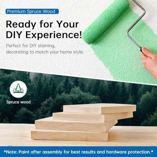 CEAKIAN Rolling Library Ladder 8ft,450lbs Capacity,7 Steps with Build-in Handrail,Solid Wood,Easy Assembly for Loft Bookshelf Kitchen Attic Outdoors,DIY Stain (No Sliding Hardware) - Thumbnail 5