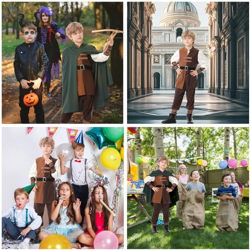 Image of Boys Medieval Renaissance Costumes Kids Pirate Viking Outfit for Halloween