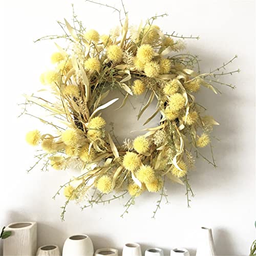 Zhyh Autumn Wreath Ping Pong Chrysanthemum Wreath Door Decoration Pendant Holiday Decorations #TOP13