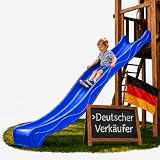 Ondis24 Wellenrutsche 3m Kinderrutsche Anbaurutsche Wasserrutsche für Spielturm oder Hang ab 3 Jahren (Meeresblau)