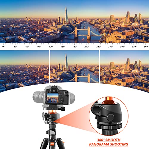 Geekoto 77'' Tripod,Geekoto 64" Camera Tripod,Aluminum Camera Tripod Monopod, Foldable Dslr Tripod For Travel, Compact Tripod With 360 Panorama Ball Head,Compact Aluminum Tripod. #TOP4