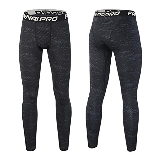 Hombres Pantalones Hombre, Moda, Entrenamiento, Polainas Fitness Sports Gym Running Yoga Pantalones Deportivos Xinan (XXXL, ?Negro)