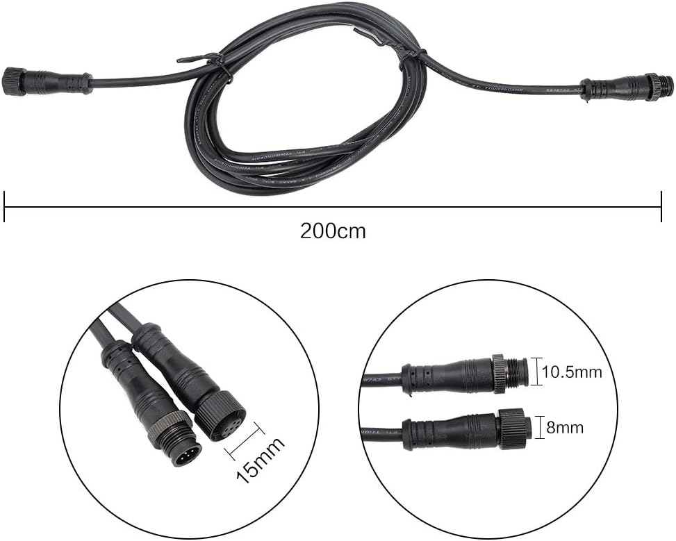 Super Cheap 🛒 2Pcs 6 Pin 200cm Extension Cable Wire Cord for 4 Pods, 6 Pods and 8 Pods RGBW LED Rock Lights（2 Pack）