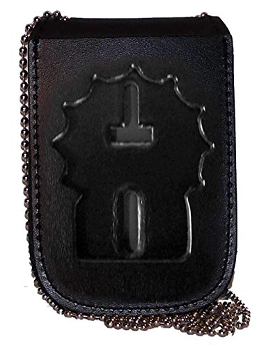 Perfect Fit Shield Wallets Recessed Badge and ID Neck Holder for NY City Police Detective (Cutout PF225), Black, One Size