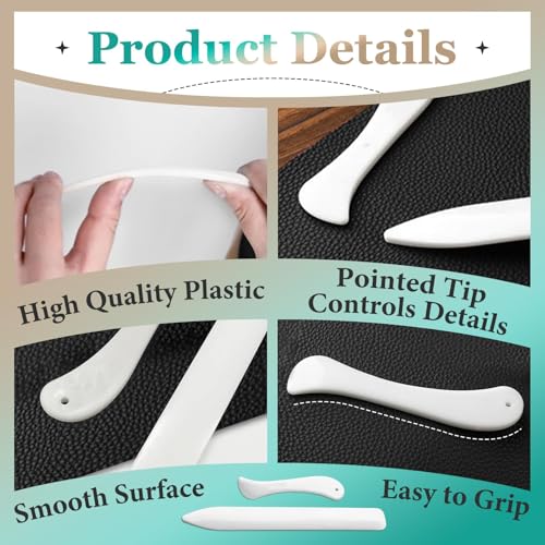 20 Pcs Bone Folder Tool - Plastic Bone Folder Paper for Card Making, Leather Cards, DIY Handmade Burnishing, Bookbinding Scoring, Folding Creasing Crafting Origami and Office Supplies - Thumbnail 5
