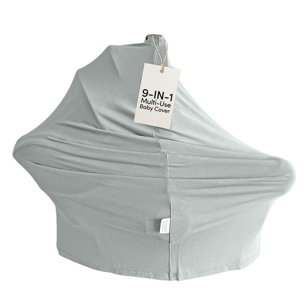 MOZAH Baby Multi-Use Cover: 9-in-1 Baby Carseat Cover, Nursing Cover, Stroller Cover & More. Breast Feeding Essentials and Baby Registry Favorite (