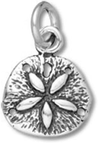 Plata de ley Tiny Sand Dollar encanto artículo # 3358