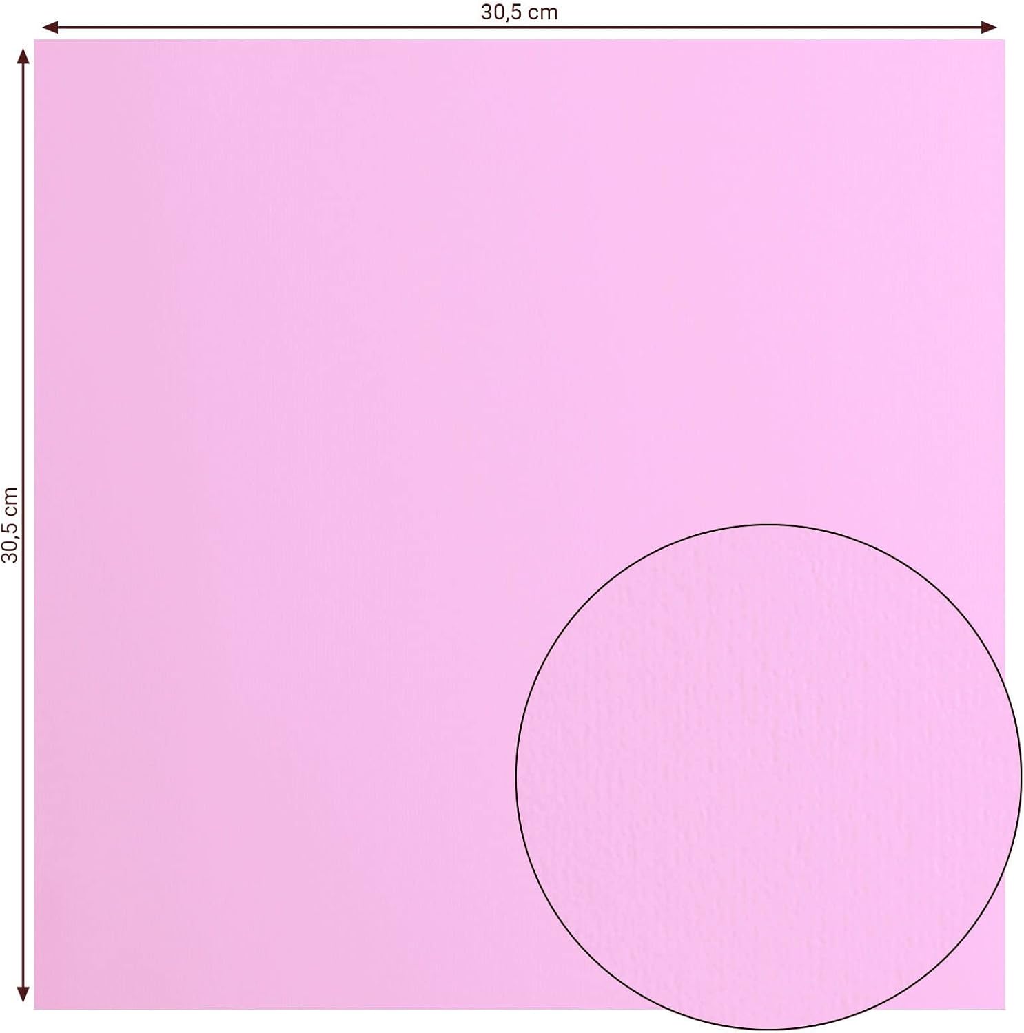 Vaessen Creative Florence Smooth Cardstock Paper, Lilac Pink, 216 grams, 12x12 inches, 20 Sheets, for Scrapbooking, Card Making, Die Cutting and other Paper Crafts