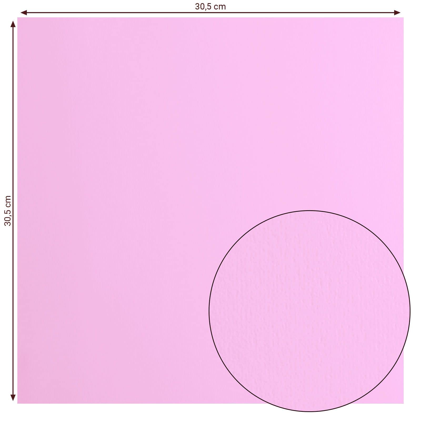 Vaessen Creative Florence Cardstock Papier - 216g/m² Rosa 30,5x30,5cm 20 Stück