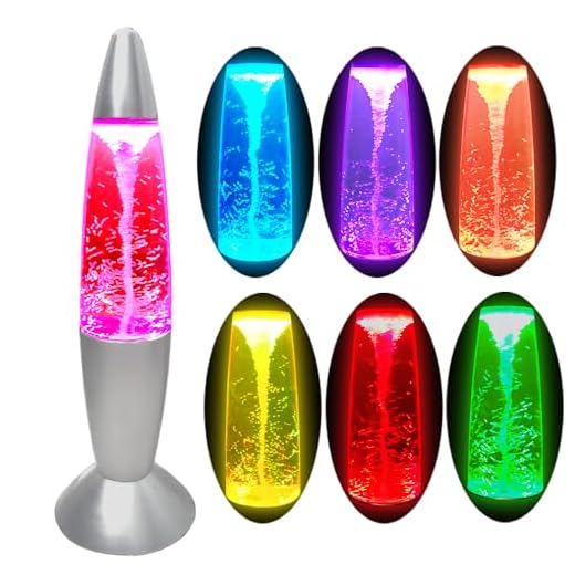 DOCOMIN 14" Tornado Lava Lamp LED Red Pink Purple Blue Multiple Colors Changing for Girls Boys Kids and Adults Cool Lamp Glitter Lava Lamp with USB Cable/Batteries Room Decor for Teen Girls