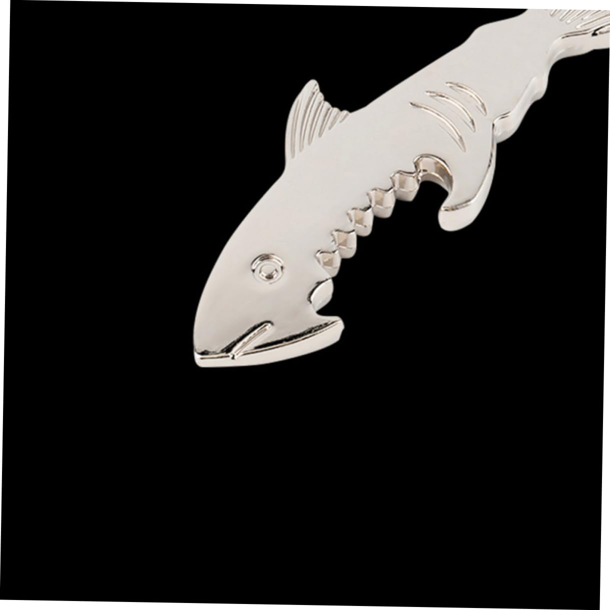 Apribottiglie Portachiavi A Forma Di Squalo - 2 In 1 Cavatappi E Apribirra, Acciaio Inox, Regalo Per Uomini - Foto 4