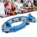 Eujgoov Plastic Hand Tambourine Bell, Fish Shaped Double Row Jingles Music Rhythm Tools(blue)