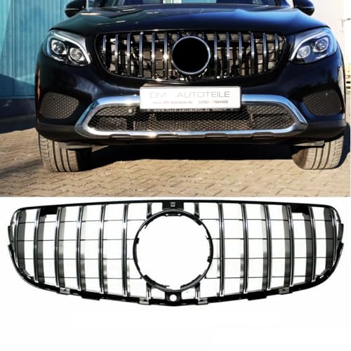 Kühlergrill Schwarz Chrom kompatibel für Mercedes GLC X253 Bj ab 2015 auf Sport-Panamericana GT DM Autoteile 2249