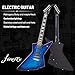 Firefly FFLX Solid Body Electric Guitar,Mahogany Guitar body,Stainless steel and ball end frets,rosewood fretboard(BlueBerry Color)