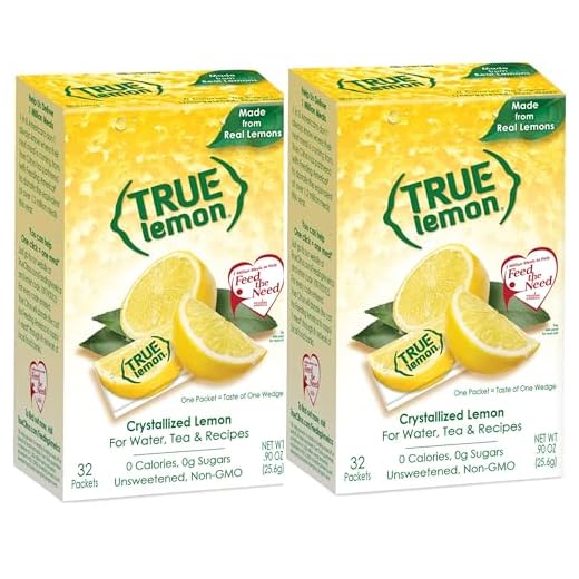True Citrus - True Lemon Crystallized Lemon (2 Boxes of 32 = 64 Packets)