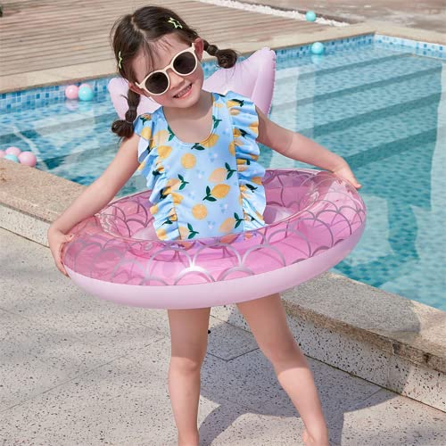 Baby Swimming Float Inflatable Baby Mermaid Swim Ring With Seat And Handle,Children Waist Float Ring Pool Floats Toys Fun Water Raft Lounge Party Supplies For Toddler 3 Years And Upunder 55Lb #TOP4